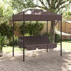 Schommelbank met luifel staal koffiebruin, Tuin en Terras, Tuinmeubel-accessoires, Ophalen of Verzenden, Nieuw