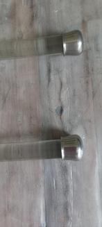 2x antieke vintage glazen handdoekhouders handdoekrek stang, Ophalen of Verzenden