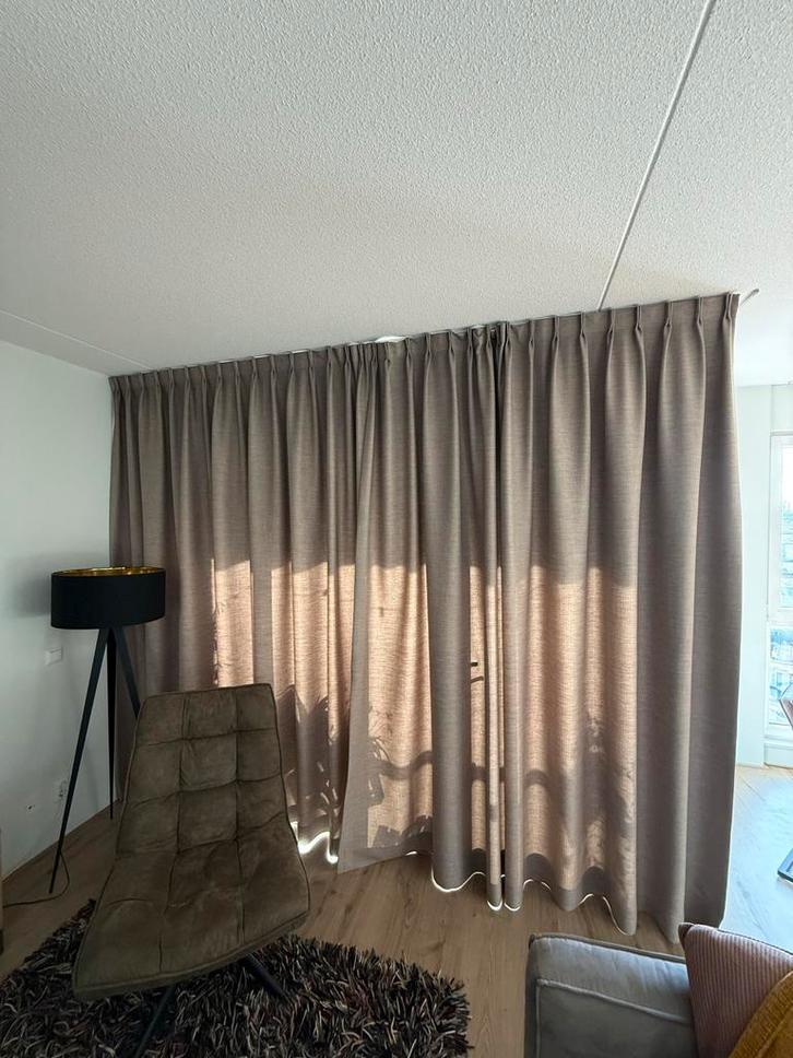 6 Mooie Gordijnen met Vlinderplooi (264cm hoog), Huis en Inrichting, Stoffering | Gordijnen en Lamellen, Zo goed als nieuw, 200 cm of meer