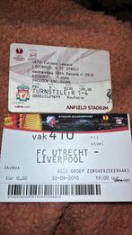 Oud ticket fc Utrecht Liverpool 2010 heen en terug, Verzamelen, Ophalen of Verzenden, Zo goed als nieuw, F.C. Utrecht, Overige typen