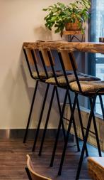 3x barkrukken, Huis en Inrichting, Barkrukken, Ophalen, Gebruikt, Met voetsteun, 60 tot 90 cm