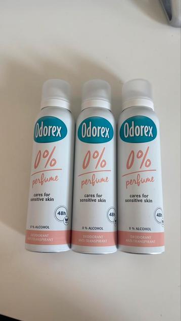 3x Odorex deodorant 0% parfum beschikbaar voor biedingen