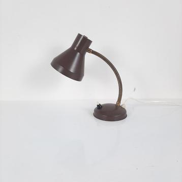 Jaren 70 bruine tafellamp | Vintage bureaulamp beschikbaar voor biedingen