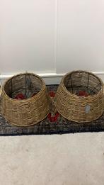 2 Rieten lampenkap, Huis en Inrichting, 25 tot 50 cm, Rond, Ophalen of Verzenden, Landelijk