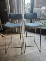 HK Living - barkrukken - model Wire - goud met kussens, Huis en Inrichting, Barkrukken, Ophalen, Met voetsteun, 60 tot 90 cm, Nieuw