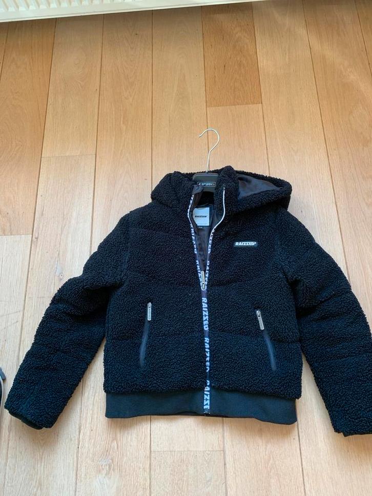 Raizzed Zwarte Teddy Jas - Maat 152, Kinderen en Baby's, Kinderkleding | Maat 140, Zo goed als nieuw, Jongen of Meisje, Jas, Ophalen of Verzenden