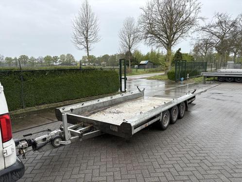 Hulco Machinetransporter 394x180 cm 3500 kg TRIDEM bj 2021, Auto diversen, Aanhangers en Bagagewagens, Gebruikt