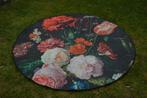 Rond vloerkleed/ wandkleed stilleven bloemen in vaas Ø 180cm, Gebruikt, 150 tot 200 cm, Rond, Bloemen