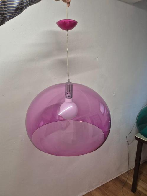 Kartell FL/Y plafondlamp roze, Huis en Inrichting, Lampen | Hanglampen, Zo goed als nieuw, Minder dan 50 cm, Kunststof, Ophalen