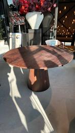 Japandi Eetkamertafel | Eikenhout Tafel 130x75 | Donkerbruin, 100 tot 150 cm, Nieuw, Ophalen of Verzenden, Vijf personen of meer