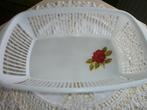Vintage (brood)mandje met roos Made in Italy, Ophalen of Verzenden