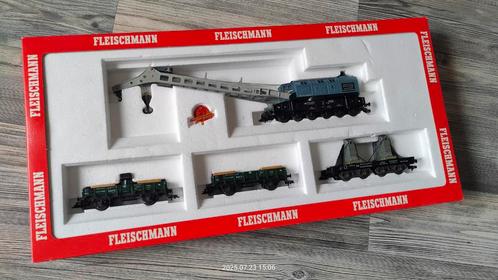Fleischmann unieke kraanset z.g.a.n., Hobby en Vrije tijd, Modeltreinen | H0, Zo goed als nieuw, Treinset, Gelijkstroom, Fleischmann
