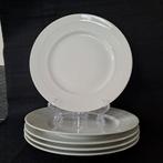 5 Witte porseleinen ontbijtborden Hutschenreuther Tradition, Ophalen of Verzenden, Zo goed als nieuw, Bord(en), Overige stijlen