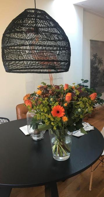 Zwarte lampenkap (rotan)