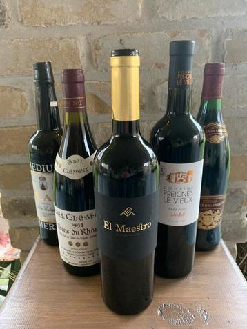 Diverse rode wijnen uit Frankrijk en Spanje beschikbaar voor biedingen