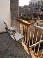 Balkonbar met 2 barkrukken, Tuin en Terras, Ophalen of Verzenden, Gebruikt, Rechthoekig, Hout