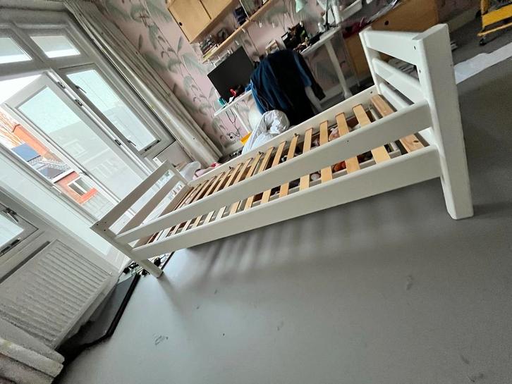 Flexa bed 90x200 + Lades (RAL 9010), Kinderen en Baby's, Kinderkamer | Stapelbedden en Hoogslapers, Gebruikt, Ophalen of Verzenden