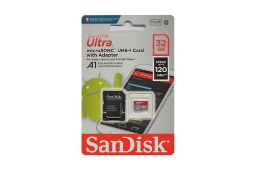 Sandisk Ultra 32GB microSDHC geheugenkaart, Audio, Tv en Foto, Fotografie | Geheugenkaarten, Nieuw, MicroSDHC, 32 GB, Ophalen of Verzenden