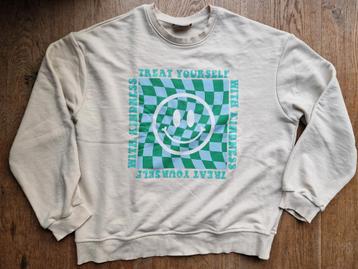 Trui met leuke smiley print scapino maat L beschikbaar voor biedingen
