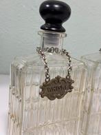 2 glazen karaffen met stoppen karaf + ketting Cognac Whisky, Overige typen, Ophalen of Verzenden, Zo goed als nieuw, H