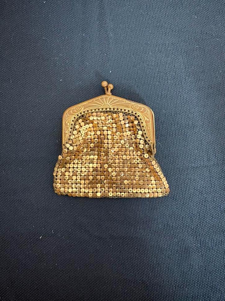 Vintage art deco beurs met metalen beugel | 1920 - 1940, Sieraden, Tassen en Uiterlijk, Portemonnees, Zo goed als nieuw, Ophalen of Verzenden