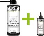 Monster Clippers Clean & Cool Blade Spray (400ml) + Tondeuse, Ophalen of Verzenden, Nieuw, Overige typen