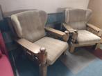 2stuks ouderwetse Fauteuils, Huis en Inrichting, Fauteuils, Ophalen, Hout, Gebruikt, 75 tot 100 cm