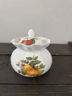 Fine Bone China snuisterijen potje met fruit motief., Ophalen of Verzenden