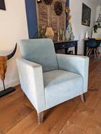 2 blauw groene fauteuils., Huis en Inrichting, Fauteuils, Minder dan 75 cm, Gebruikt, Stof, Ophalen of Verzenden