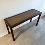Stijlvolle Sitetable - Geborsteld Messing & Steen, Huis en Inrichting, Tafels | Sidetables, Ophalen, Zo goed als nieuw, 25 tot 50 cm