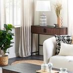 Sidetable / wandtafel Rustiek dressoir in donker hout-look, Ophalen of Verzenden, Zo goed als nieuw, 25 tot 50 cm, Rechthoekig