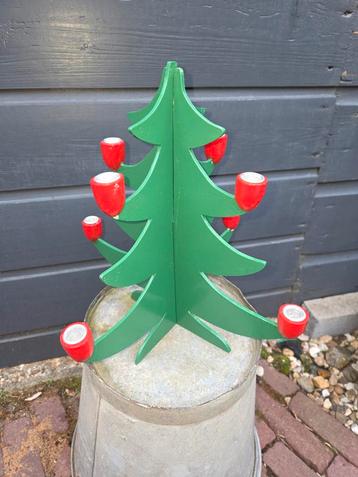 oude kerstversiering scandinavisch houten boom beschikbaar voor biedingen