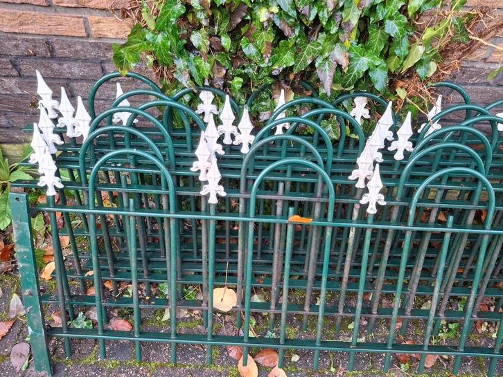 Sierhek sierhekwerk groen, Tuin en Terras, Tuinhekken en Hekwerk, Gebruikt, Sierhekwerk, IJzer, Ophalen