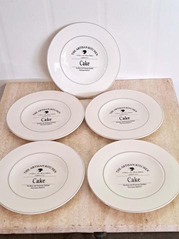 5 Bord 18,5 cm. "Cake" the Artisan Kitchen Lauren Ann Hunter beschikbaar voor biedingen