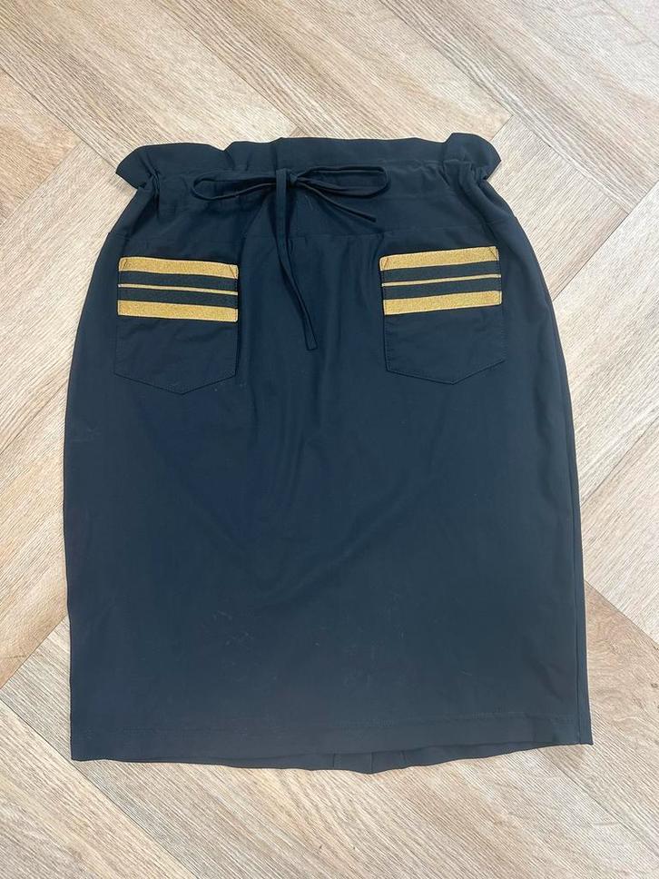 Studio Anneloes Rokje  Zwart travelstof Maat L, Kleding | Dames, Rokken, Zo goed als nieuw, Maat 42/44 (L), Zwart, Ophalen of Verzenden