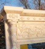 Vintage/Alabaster?Polysteen?Marmerlook/Schouwspiegel/Spiegel, Antiek en Kunst, Ophalen of Verzenden