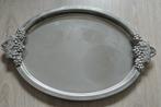 vintage silverplate dienblad met druiven, Ophalen of Verzenden, Gebruikt, Ovaal, Metaal