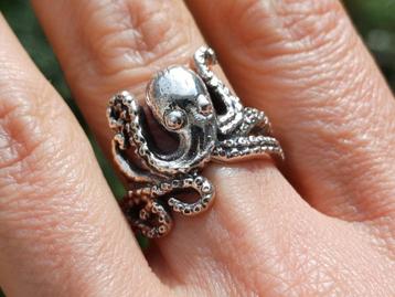 Vanoli 925 zilveren ring octopus inktvis maat 16 17 18 beschikbaar voor biedingen