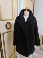 Imitatie Bont jas, Ophalen of Verzenden, Zo goed als nieuw, Maat 46/48 (XL) of groter, Zwart