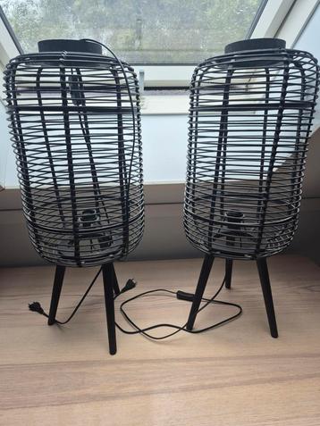 Houten Lampen Set - Zo Goed Als Nieuw beschikbaar voor biedingen