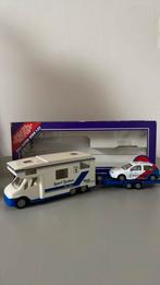 Siku camper met aanhanger en VW Golf racewagen, Hobby en Vrije tijd, Modelauto's | 1:50, Ophalen of Verzenden, Zo goed als nieuw