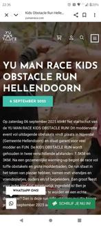 2 Kaartjes voor de Yu Man kids obstacle run in Hellendoorn, Tickets en Kaartjes, Twee personen