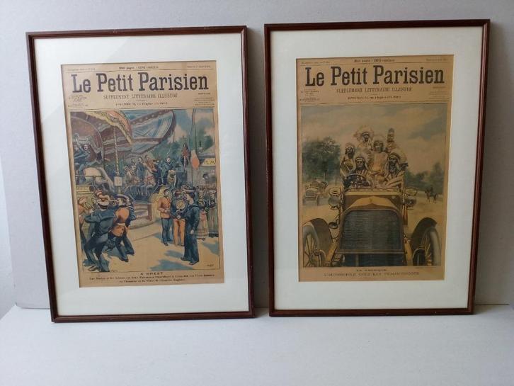Vintage Schilderijen/Oude Posters.Le Petit Parisién.Pr.p/st., Antiek en Kunst, Curiosa en Brocante, Ophalen of Verzenden