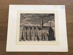Gravure De grote of Jacobijnerkerk van Leeuwarden 1720, Antiek en Kunst, Kunst | Etsen en Gravures, Ophalen of Verzenden