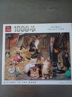 King puzzel, Kittens in the Barn - 1000 stukjes, Ophalen of Verzenden, 500 t/m 1500 stukjes, Zo goed als nieuw, Legpuzzel