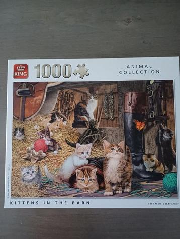 King puzzel, Kittens in the Barn - 1000 stukjes beschikbaar voor biedingen