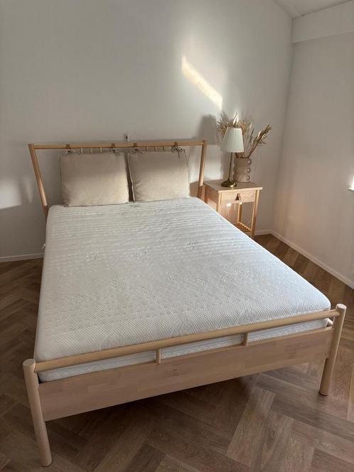 Björksnäs bed 140x200cm, Huis en Inrichting, Slaapkamer | Bedden, Tweepersoons, 140 cm, 200 cm, Hout, Ophalen