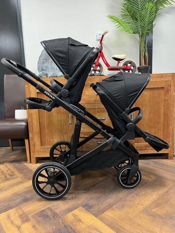 Deryan - Evy Duo Kinderwagen (2 zitjes) - Zwart beschikbaar voor biedingen