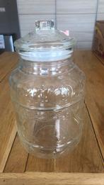 Glazen bewaarpot rumtopf met deksel, 33cm hoog diam 16 cm, Ophalen of Verzenden, Zo goed als nieuw