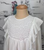 Chloé wit geborduurd ceremonie bloesje maat 6, Kinderen en Baby's, Kinderkleding | Maat 116, Chloé EU, Overhemd of Blouse, Zo goed als nieuw